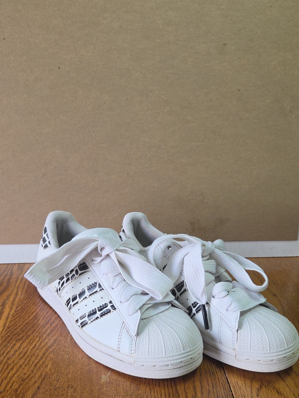 adidas All-White Lace-Up Sneakers